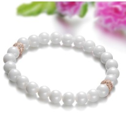 Lättanvänt Volframkeramiskt Armband Med Pärlor
