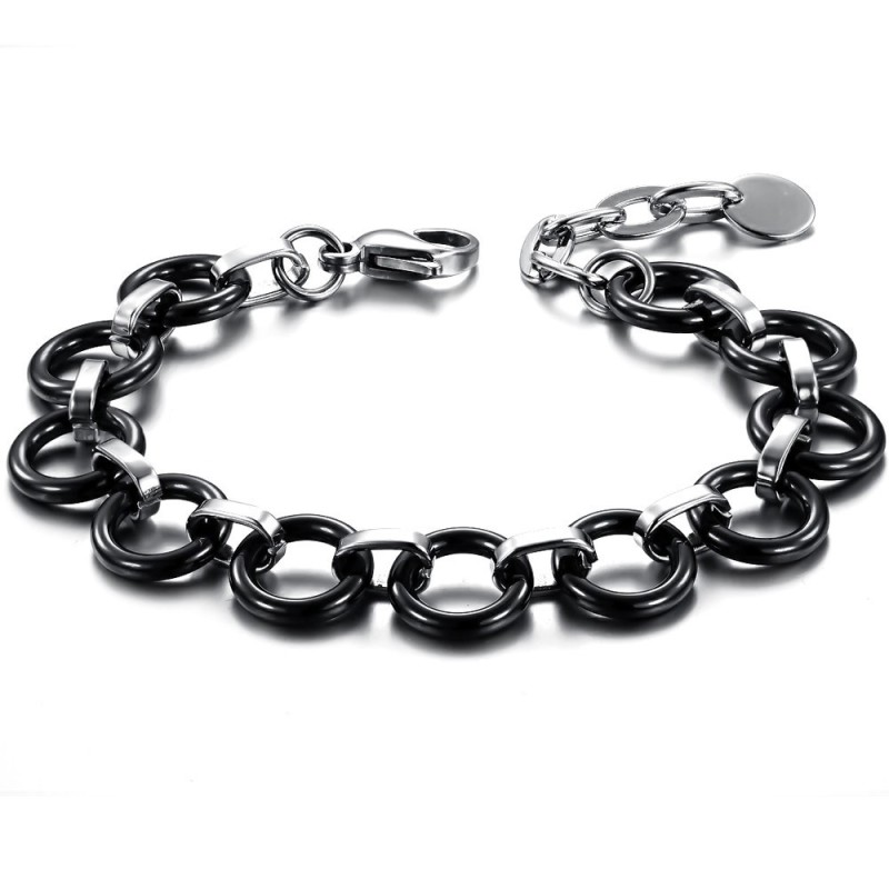 Världsomfattande Känt Svart Volframkeramiskt Armband För Kvinnor Världsomfattande Känt Svart Volframkeramiskt Armband För Kvinnor