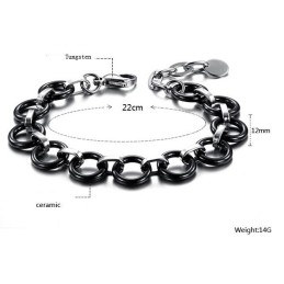 Världsomfattande Känt Svart Volframkeramiskt Armband För Kvinnor