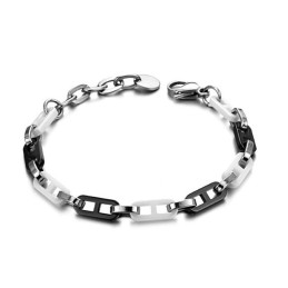 Högkvalitativt Svartvitt Volframkeramiskt Armband För Kvinnor