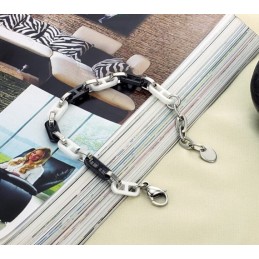 Högkvalitativt Svartvitt Volframkeramiskt Armband För Kvinnor