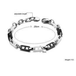 Högkvalitativt Svartvitt Volframkeramiskt Armband För Kvinnor