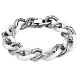 Kvalitets- Och Kvantitetsgaranterat Armband I Vitt Volframkeramik