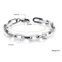 Utmärkt Kvalitet Kvinnligt Vitt Volframkeramiskt Armband