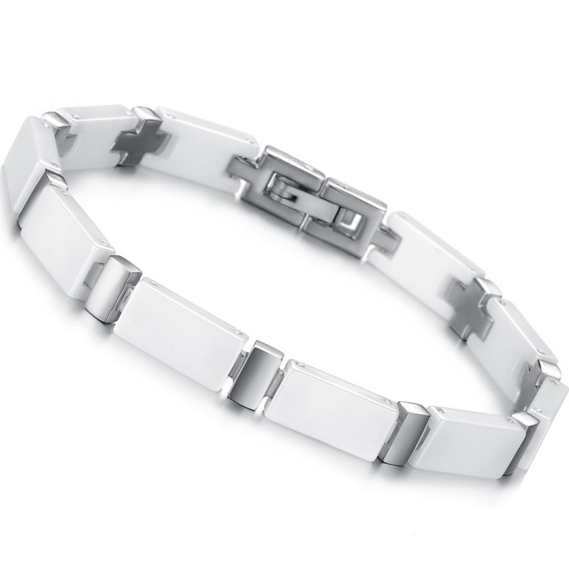 Kvalitets- Och Kvantitetsgaranterat Armband I Vitt Volframkeramik Kvalitets- Och Kvantitetsgaranterat Armband I Vitt Volframkeramik