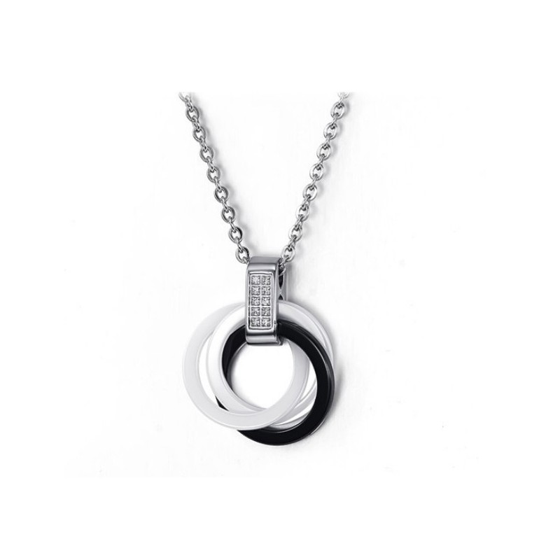 Välkänt För Sitt Fina Halsband I Svartvitt Volframkeramik Välkänt För Sitt Fina Halsband I Svartvitt Volframkeramik