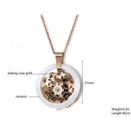Halsband I Roséguld Med Volframkeramisk Finish Och Tillförlitlig Kvalitet