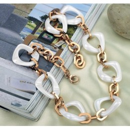Kvalitets- Och Kvantitetsgaranterat Pläterat Roséguld Volframkeramiskt Halsband