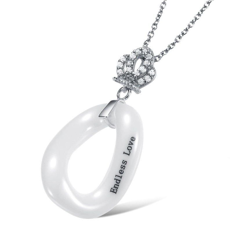 Högkvalitativt Kvinnligt O-Font Volframkeramiskt Halsband Högkvalitativt Kvinnligt O-Font Volframkeramiskt Halsband
