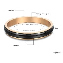 Högkvalitativ Svart Volframkeramisk Armring
