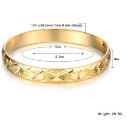 Stabil Kvalitet, Elegant 18K Guldpläterad Armring För Kvinnor