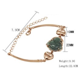 Pålitlig Kvalitet Jade Buddha 18K Guldpläterad Armband