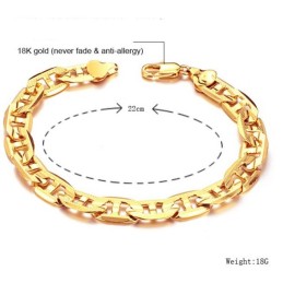 Stort Utbud Av 18K Guldpläterat Armband Med G-Typsnitt För Män