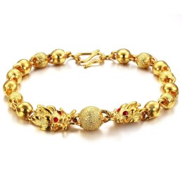 Kvalitets- Och Kvantitetsgaranterat Drakeformat 18K Guldpläterat Armband