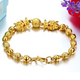 Kvalitets- Och Kvantitetsgaranterat Drakeformat 18K Guldpläterat Armband