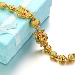 Kvalitets- Och Kvantitetsgaranterat Drakeformat 18K Guldpläterat Armband