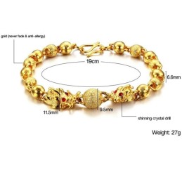 Kvalitets- Och Kvantitetsgaranterat Drakeformat 18K Guldpläterat Armband