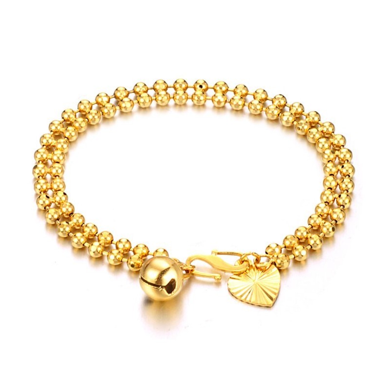 Drottningen Av Kvalitet, 18K Guldpläterat Armband För Kvinnor, Kulformat Drottningen Av Kvalitet, 18K Guldpläterat Armband För Kvinnor, Kulformat
