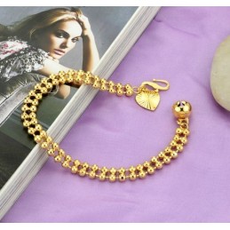 Drottningen Av Kvalitet, 18K Guldpläterat Armband För Kvinnor, Kulformat
