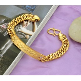 Kompletta Specifikationer För Armband Med 18K Guldplätering Och Manligt Drakemönster