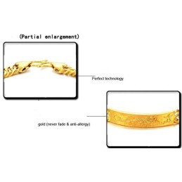 Kompletta Specifikationer För Armband Med 18K Guldplätering Och Manligt Drakemönster