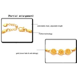 Stabilt Armband Av 18K Guldpläterat Blomformat För Kvinnor Av Stabil Kvalitet