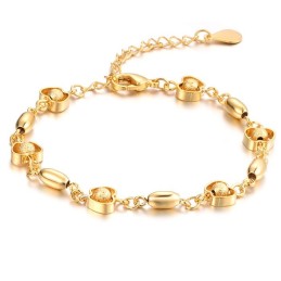 Drottningen Av Kvalitet - Kvinnligt Armband I 18K Guld Med Äppelform