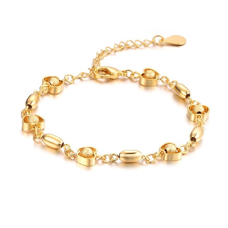 Drottningen Av Kvalitet - Kvinnligt Armband I 18K Guld Med Äppelform Drottningen Av Kvalitet - Kvinnligt Armband I 18K Guld Med Äppelform