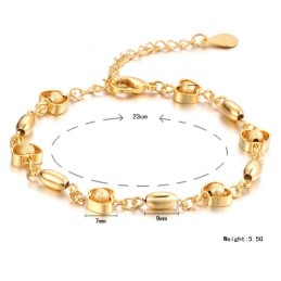 Drottningen Av Kvalitet - Kvinnligt Armband I 18K Guld Med Äppelform