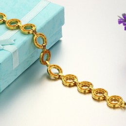 Stabilt Armband Av 18 Karat Guldpläterat För Kvinnor