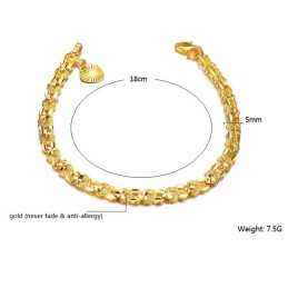 Kvalitets- Och Kvantitetsgaranterat Elegant Armband I 18 Karat Guld För Kvinnor