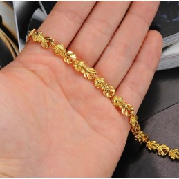 Kompletta Specifikationer För Kvinnligt Armband I 18K Guldpläterat Fiskformat