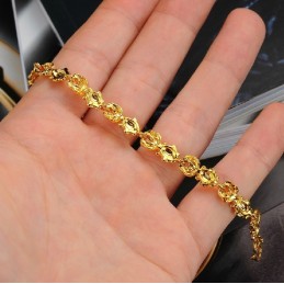 Kompletta Specifikationer För Kvinnligt Armband I 18K Guldpläterat Fiskformat
