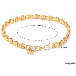 Reliable Reputation Female Fjärilsformad 18K Guldpläterad Armband