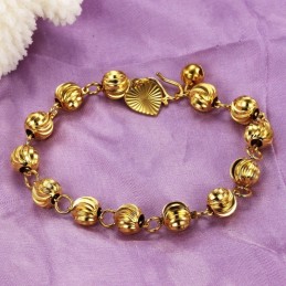 Drottningen Av Kvalitet, 18K Guldpläterat Armband För Kvinnor, Kulformat