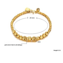 Högkvalitativt Damarmband I 18K Guldpläterat Kulformat