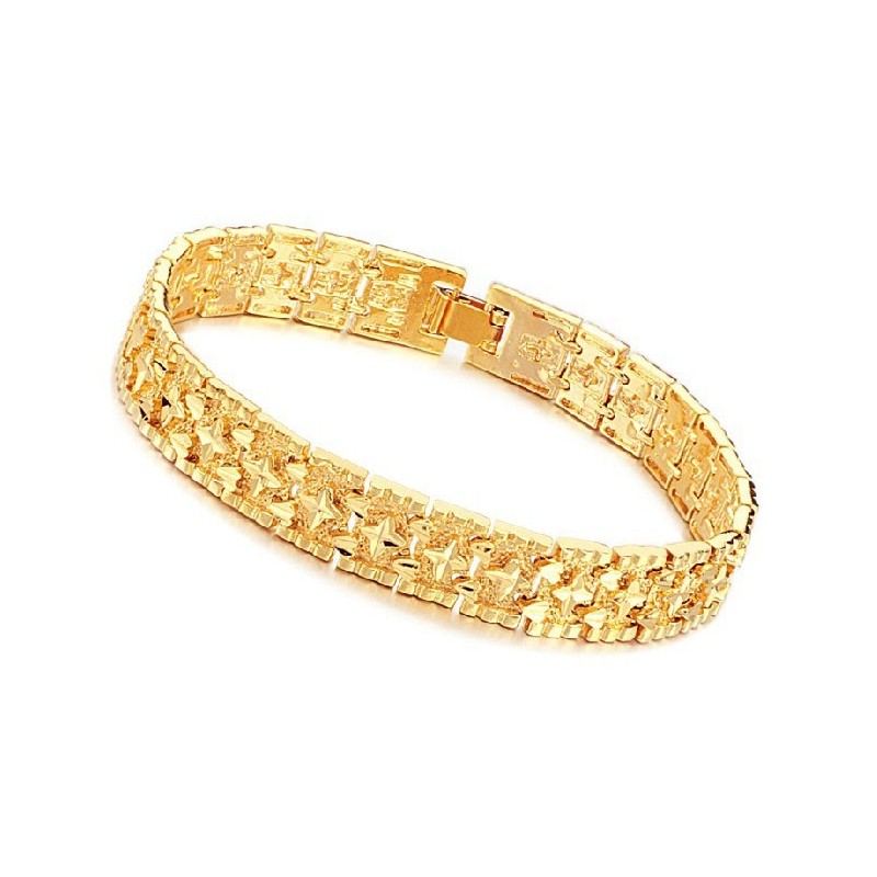 Världsberömt Armband Med Stjärnmönster I 18 Karat Guld Världsberömt Armband Med Stjärnmönster I 18 Karat Guld