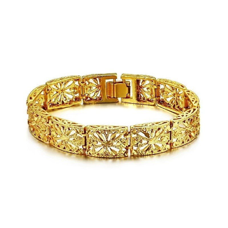 Kvalitets- Och Kvantitetsgaranterat Ihåligt 18K Guldpläterat Armband För Kvinnor Kvalitets- Och Kvantitetsgaranterat Ihåligt 18K Guldpläterat Armband För Kvinnor