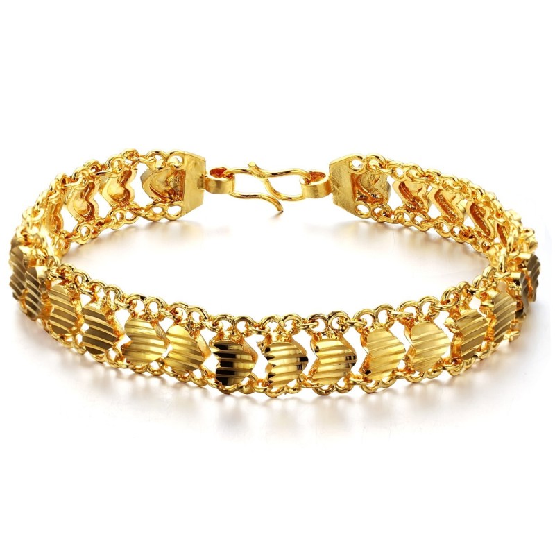 Lättanvänt Armband För Kvinnor Med 18K Guldplätering Lättanvänt Armband För Kvinnor Med 18K Guldplätering