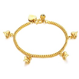 Reliable Reputation Female Sweetheart 18K Guldpläterat Armband Med Klockor