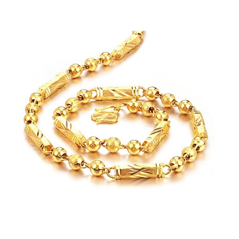 Lättanvänt Herrhalsband Med 18K Guldplätering Lättanvänt Herrhalsband Med 18K Guldplätering