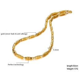 Kvalitets- Och Kvantitetsgaranterat Halsband För Män I 18 Karat Guld