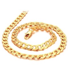 Halsband Med Slitstarkt, Manligt Halsband Med Vridna Skivor I 18 Karat Guld
