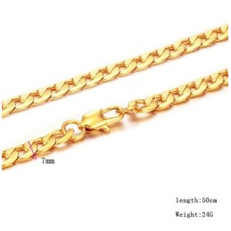 Halsband Med Slitstarkt, Manligt Halsband Med Vridna Skivor I 18 Karat Guld