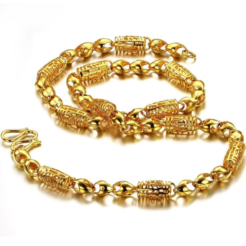 Världsomspännande Ihåligt Halsband I 18 Karat Guld För Kvinnor Världsomspännande Ihåligt Halsband I 18 Karat Guld För Kvinnor