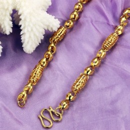 Världsomspännande Ihåligt Halsband I 18 Karat Guld För Kvinnor