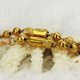 Högkvalitativt Halsband Med Manligt Drakemönster I 18 Karat Guld