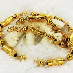 Högkvalitativt Halsband Med Manligt Drakemönster I 18 Karat Guld