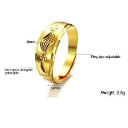 Pålitlig Reputation Kvinnlig Koncis 18K Förgylld Ring
