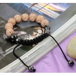 Lättanvänt Kristallarmband För Kvinnor, Bollformat
